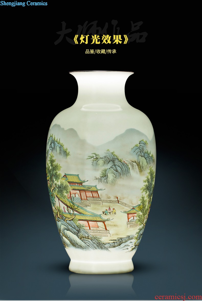 Jingdezhen ceramics vase landscape painting of flowers and flower arrangement sitting room place mesa home TV ark adornment ornament