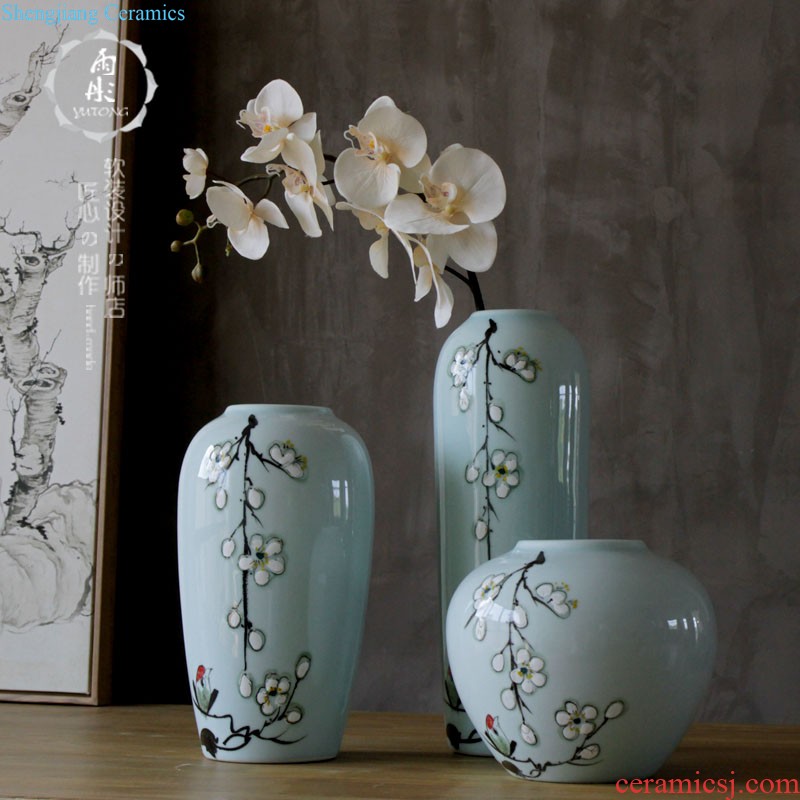 The wind restoring ancient ways beauty picturesque ceramic vases, ceramic furnishing articles Household act the role ofing is tasted furnishing articles ceramic vases, soft adornment