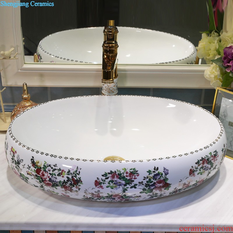 Gold cellnique Jingdezhen ceramic sanitary ware art stage basin sink basin splendid tiancheng 626