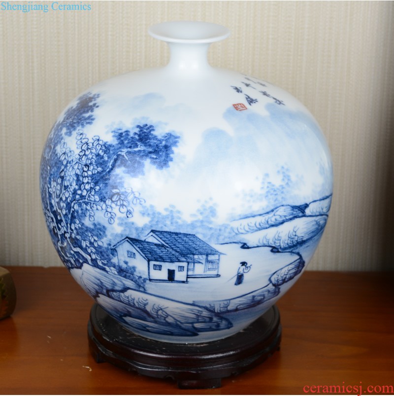 Jingdezhen ceramic vase furnishing articles sitting room european-style contracted Nordic style dry flower arranging flowers household soft adornment