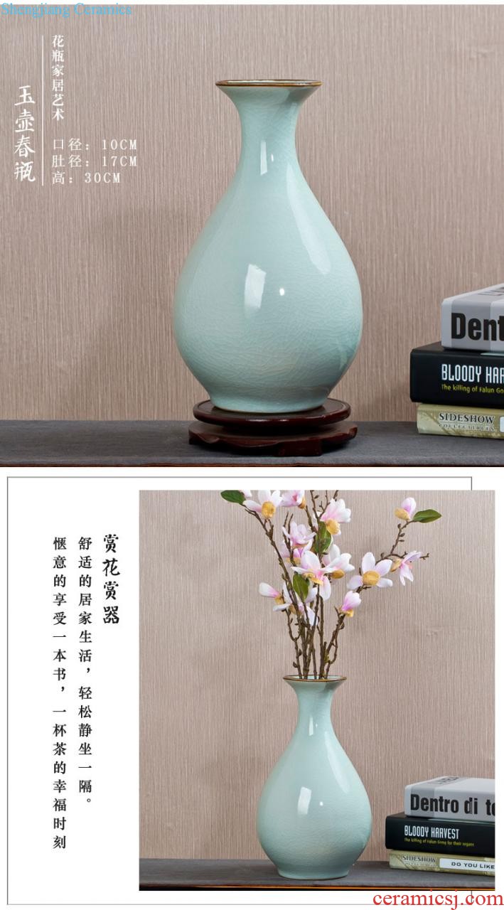 Jingdezhen ceramics of large vase furnishing articles large European colored enamel porcelain household adornment of contemporary sitting room