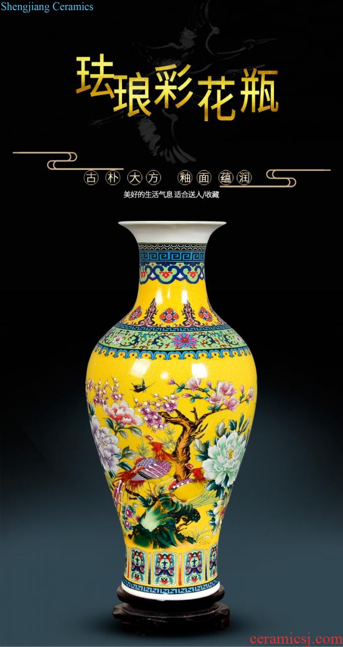 Jingdezhen ceramics vases, flower arranging small place Chinese arts and crafts home sitting room TV ark adornment ornament