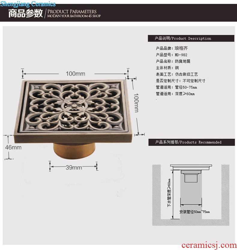 Koh larn, qi basin ceramic lavabo bathroom sinks a whole balcony column pillar landing sink