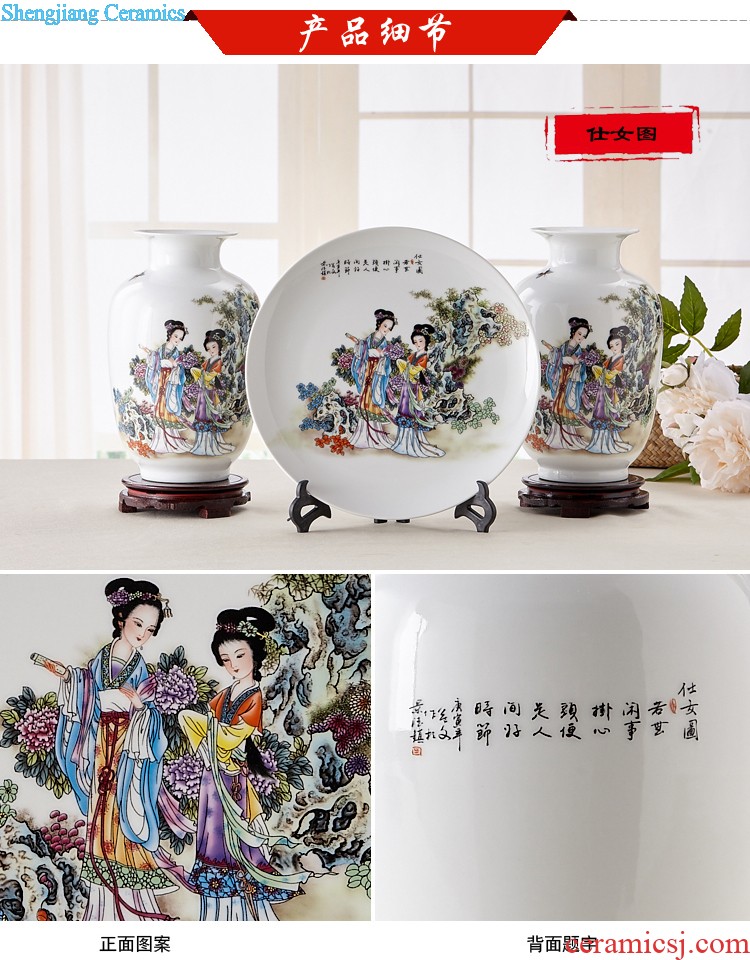 Jingdezhen ceramics famous hand-painted design hotel TV sitting room ark of large vases, furnishing articles large red