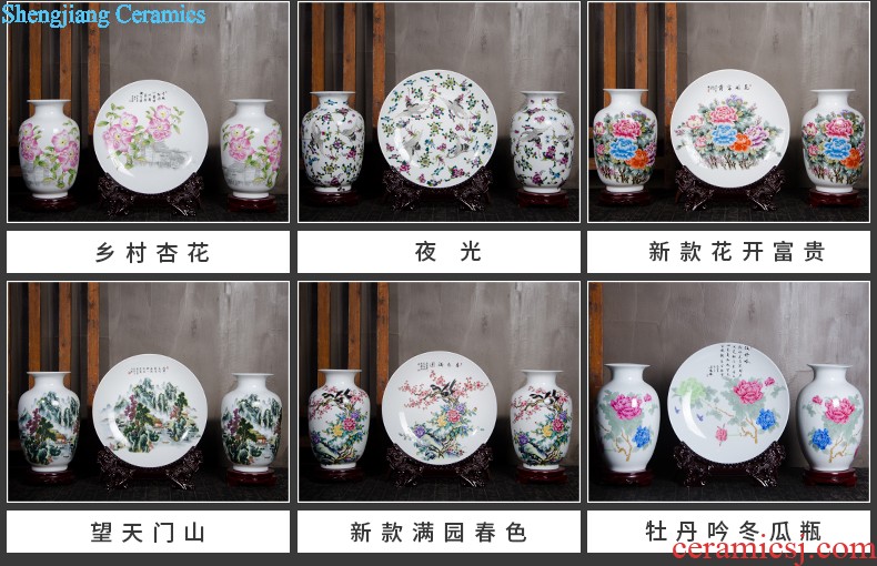 Jingdezhen ceramics China red crystal glaze of large vases, modern living room home decoration handicraft furnishing articles