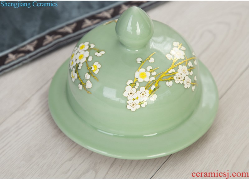 Jingdezhen ceramic hand-painted new Chinese vase creative living room TV cabinet dry flower arranging flowers home furnishing articles