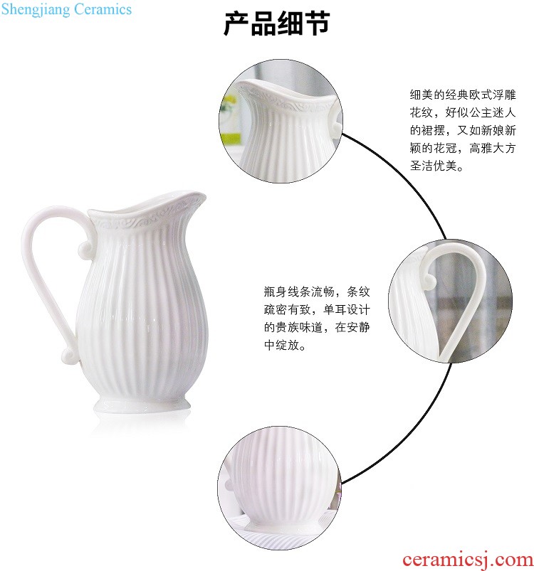 Jingdezhen ceramics modern new Chinese style household adornment general pot vase furnishing articles rich ancient frame sitting room porch