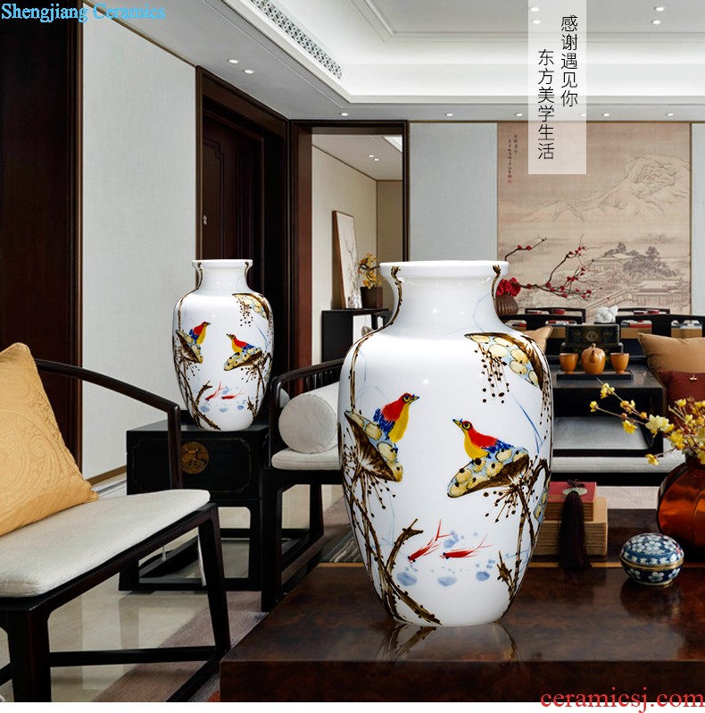 Jingdezhen ceramic vases, master of Chinese modern hand-painted thin foetus and exquisite home sitting room porch decoration furnishing articles