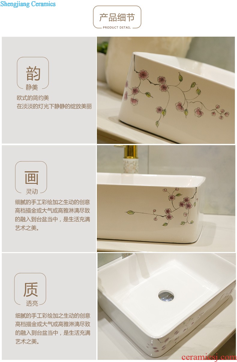 Koh larn, qi stage basin sink ceramic sanitary ware art basin washing a face of the basin that wash a face oval shamrock glittering