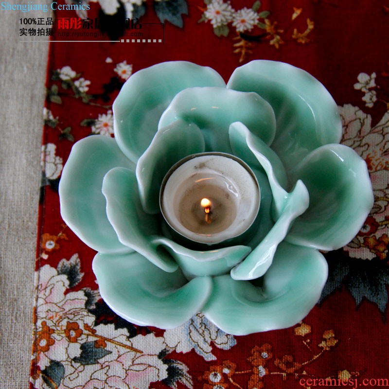 | jingdezhen ceramics shadow celadon of primitive simplicity wind rain tong household aroma stove furnishing articles of manual hollow out process