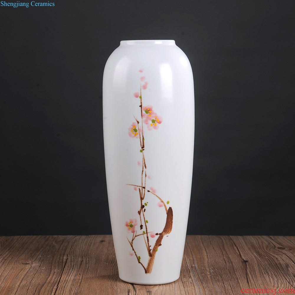 Jingdezhen ceramics vase furnishing articles hand-painted flower arranging Chinese style living room TV cabinet decoration porcelain home decoration