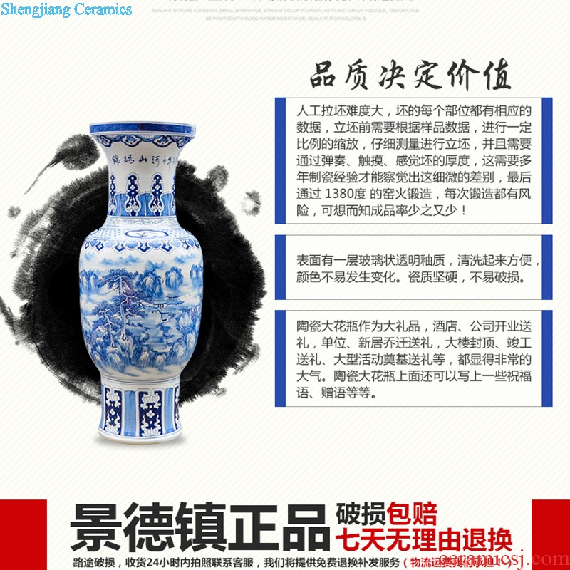 Cb105 jingdezhen ceramics glaze of large crystal vase in modern Chinese style home sitting room adornment is placed