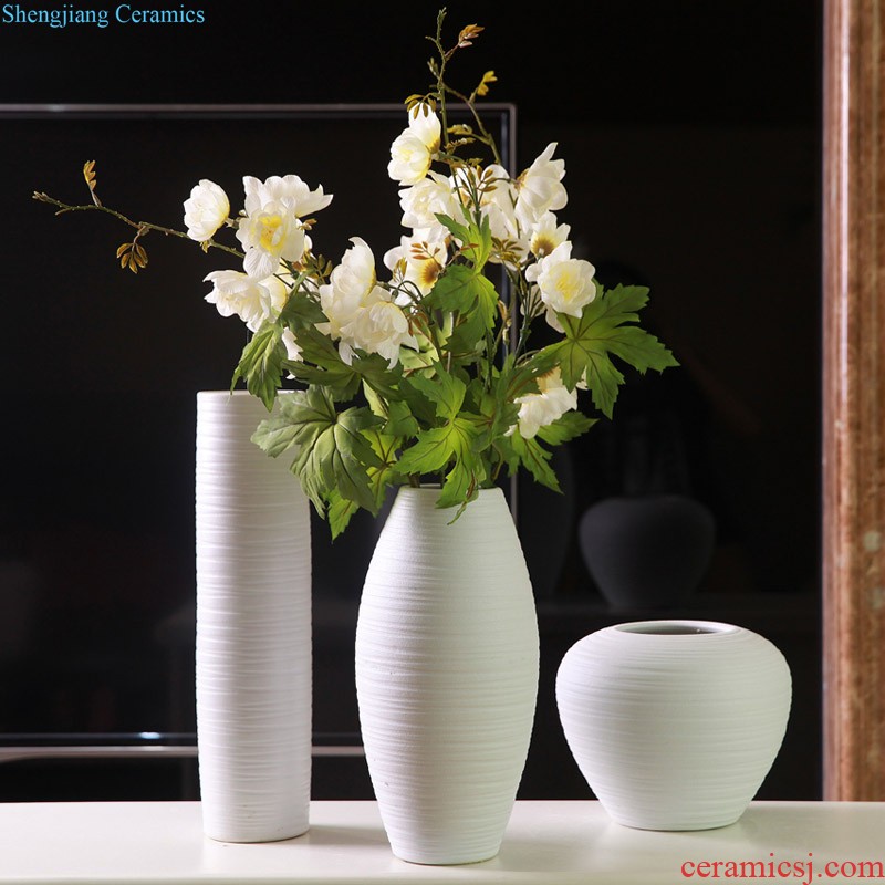 Ins Nordic face flower implement ceramic vases, flower arrangement sitting room studio art store home furnishing articles