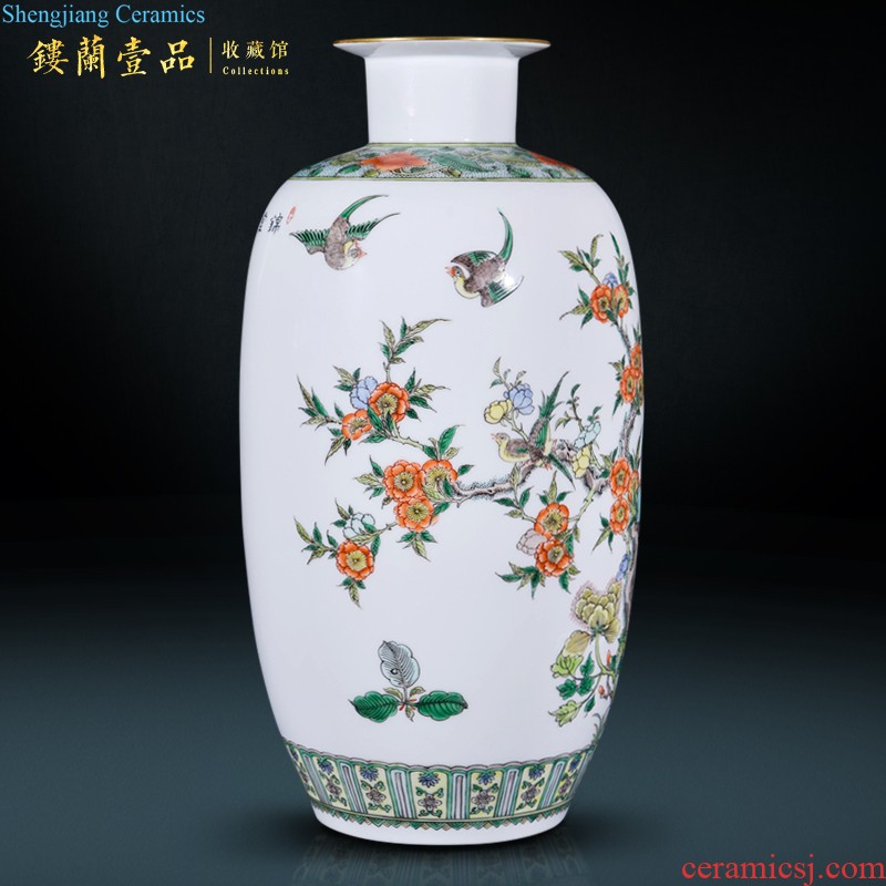 Hand-painted kiln jingdezhen ceramics vase has sounds of modern Chinese style living room collection mountain home furnishing articles