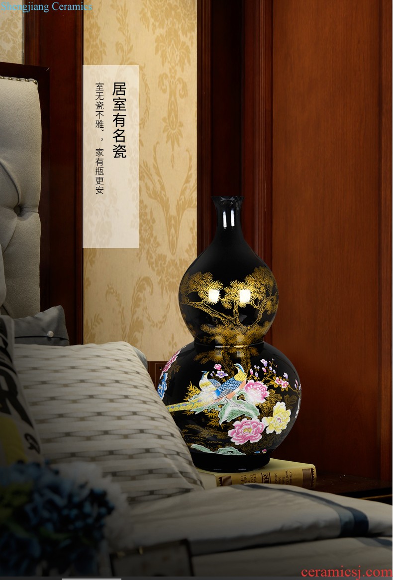 Jingdezhen ceramics hand-painted vases, flower arranging new Chinese style household sitting room porch decoration crafts are the plum blossom