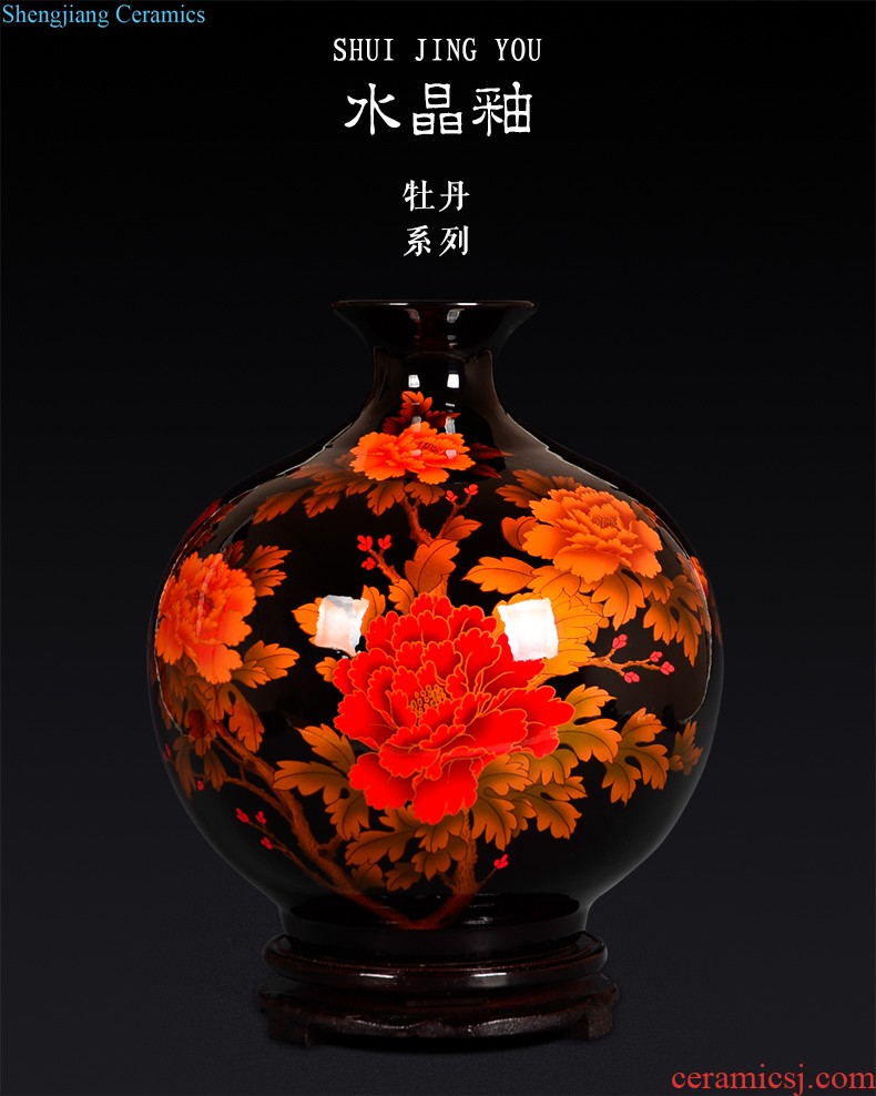 Jingdezhen ceramics large caddy a kilo is installed sealed with cover household storage jar pu-erh tea warehouse