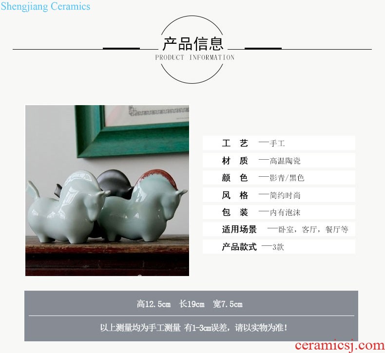 Jingdezhen blue and white porcelain ceramic pot decorative vase furnishing articles furnishing articles of modern household act the role ofing is tasted the sitting room TV cabinet