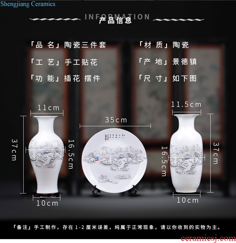 Blue and white porcelain of jingdezhen ceramics qingming scroll of large vases, home sitting room adornment is placed large