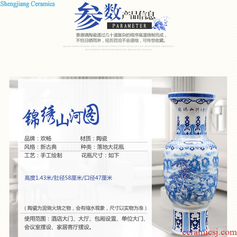 Cb105 jingdezhen ceramics glaze of large crystal vase in modern Chinese style home sitting room adornment is placed