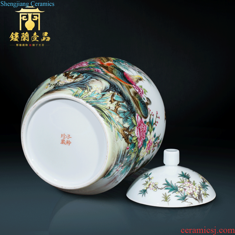 Jingdezhen ceramics imitation qing qianlong loofah grain tea pot of new Chinese style household adornment rich ancient frame furnishing articles sitting room