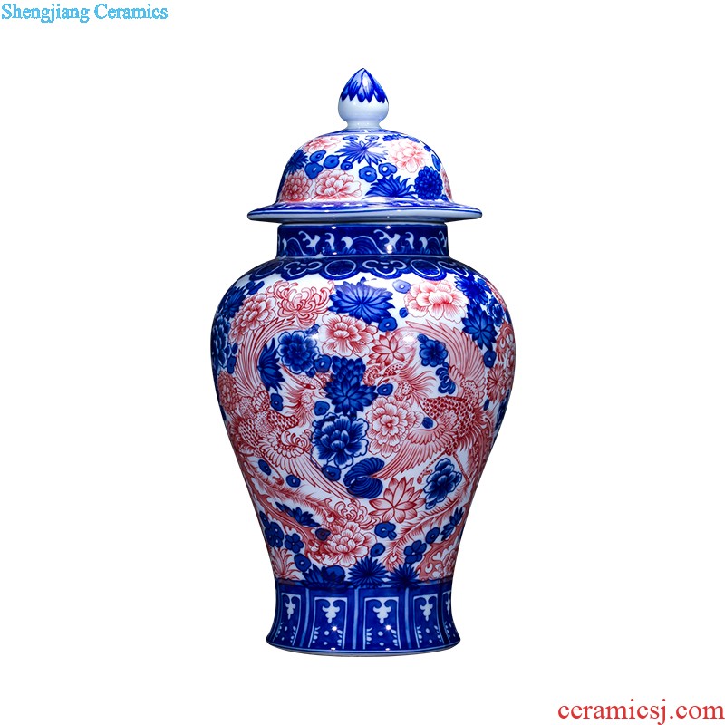 High aj45 jingdezhen ceramics vase furnishing articles in extremely good fortune sitting room ground large Chinese style household decoration