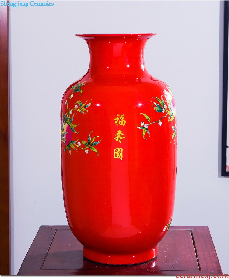 Jingdezhen ceramics by furnishing articles hand-painted vases, flower arranging new Chinese style household ladder sitting room adornment