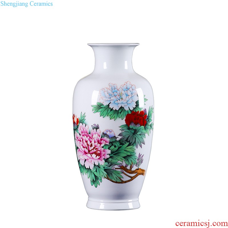 Jingdezhen ceramics hand-painted blue and white porcelain vase furnishing articles sitting room flower arranging the modern Chinese style household adornment TV ark