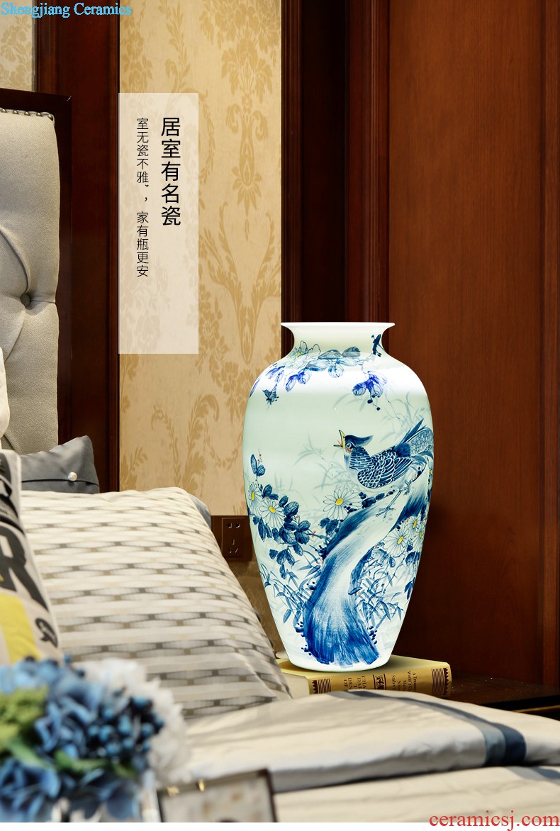 Jingdezhen ceramics hand-painted the ancient philosophers figure sitting room of large vase decoration as furnishing articles Z058 wedding gift