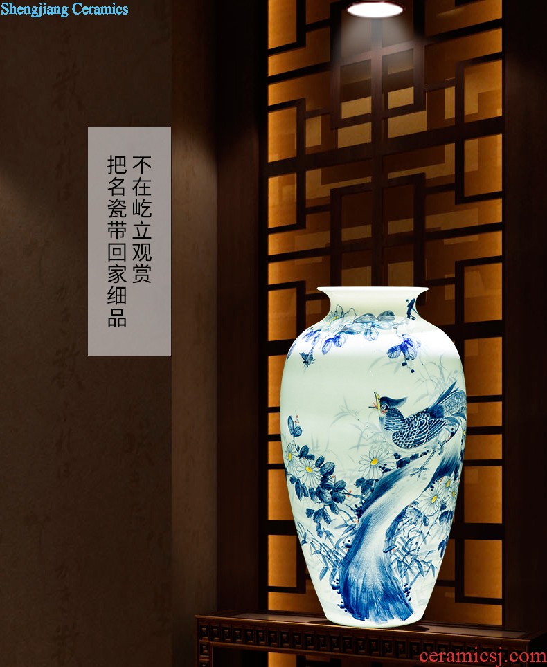 Jingdezhen ceramics hand-painted the ancient philosophers figure sitting room of large vase decoration as furnishing articles Z058 wedding gift