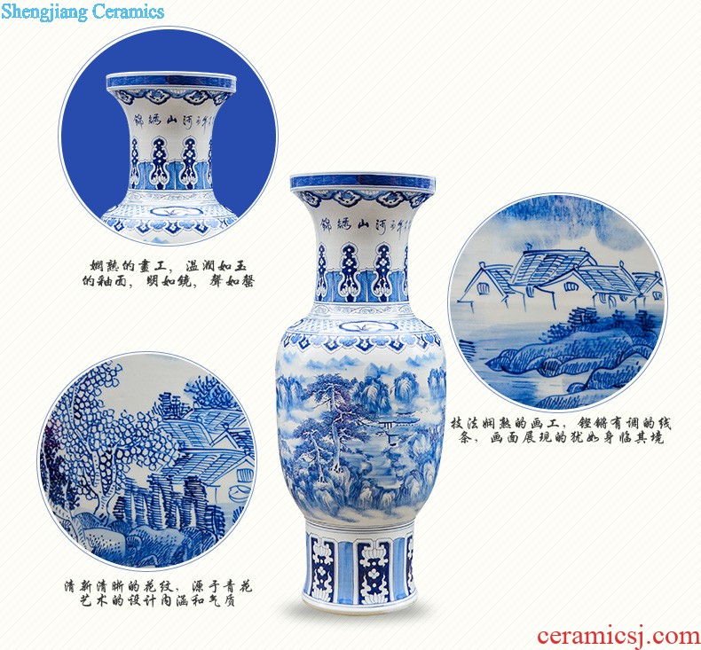 Cb105 jingdezhen ceramics glaze of large crystal vase in modern Chinese style home sitting room adornment is placed