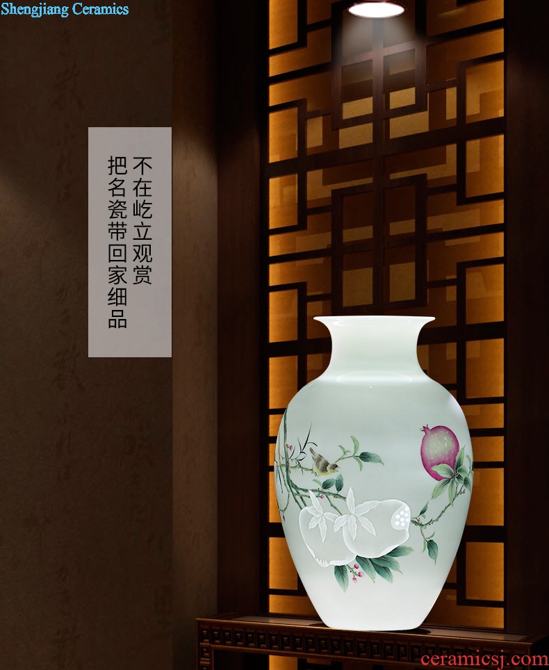 Jingdezhen ceramic porcelain enamel famous hand-drawn characters vase ferro ShouXi home sitting room adornment is placed