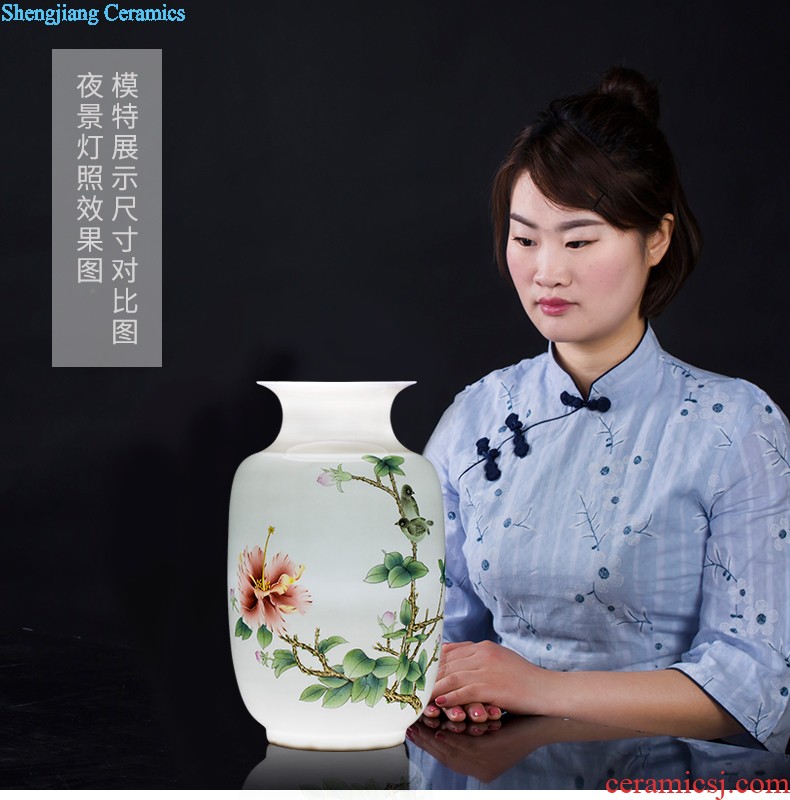 Cb72 jingdezhen ceramics vase furnishing articles mountains xiuse three-piece home sitting room adornment handicraft arranging flowers