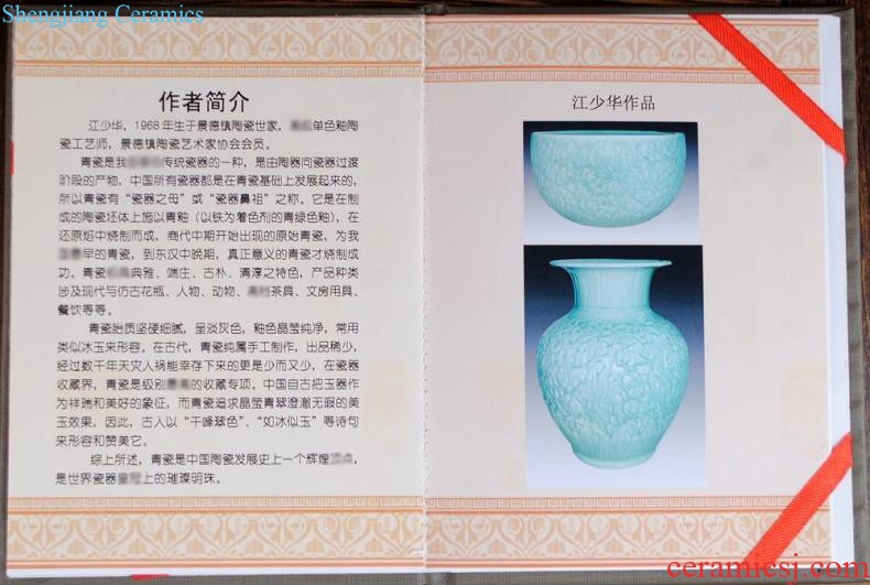 Jingdezhen ceramic vase large landing hand-painted jiangnan spring quiver hotel flower arrangement sitting room adornment is placed