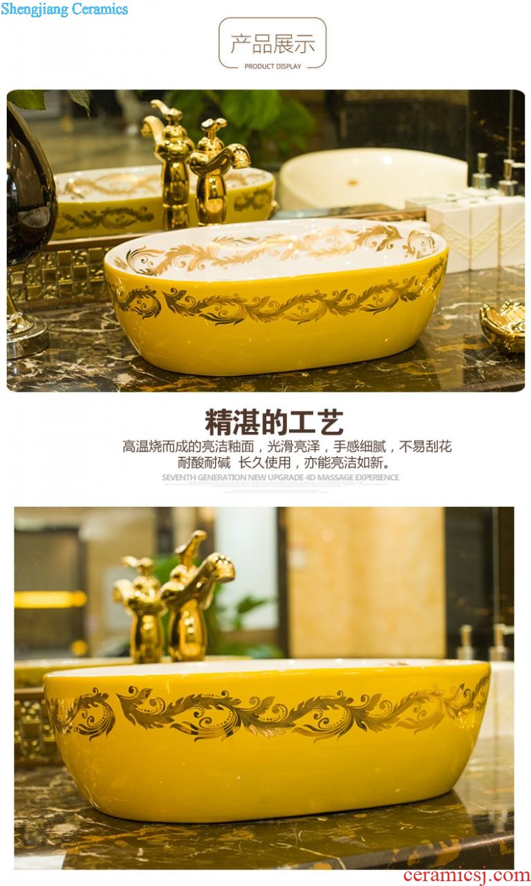 Koh larn, qi ceramic sanitary ware of toilet stage basin sink toilet lavatory basin art potted flower bush