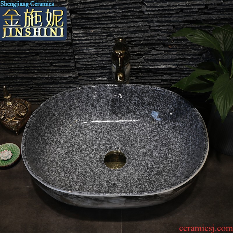 Basin of northern Europe on rural contracted large art ceramic oval sink on the sink