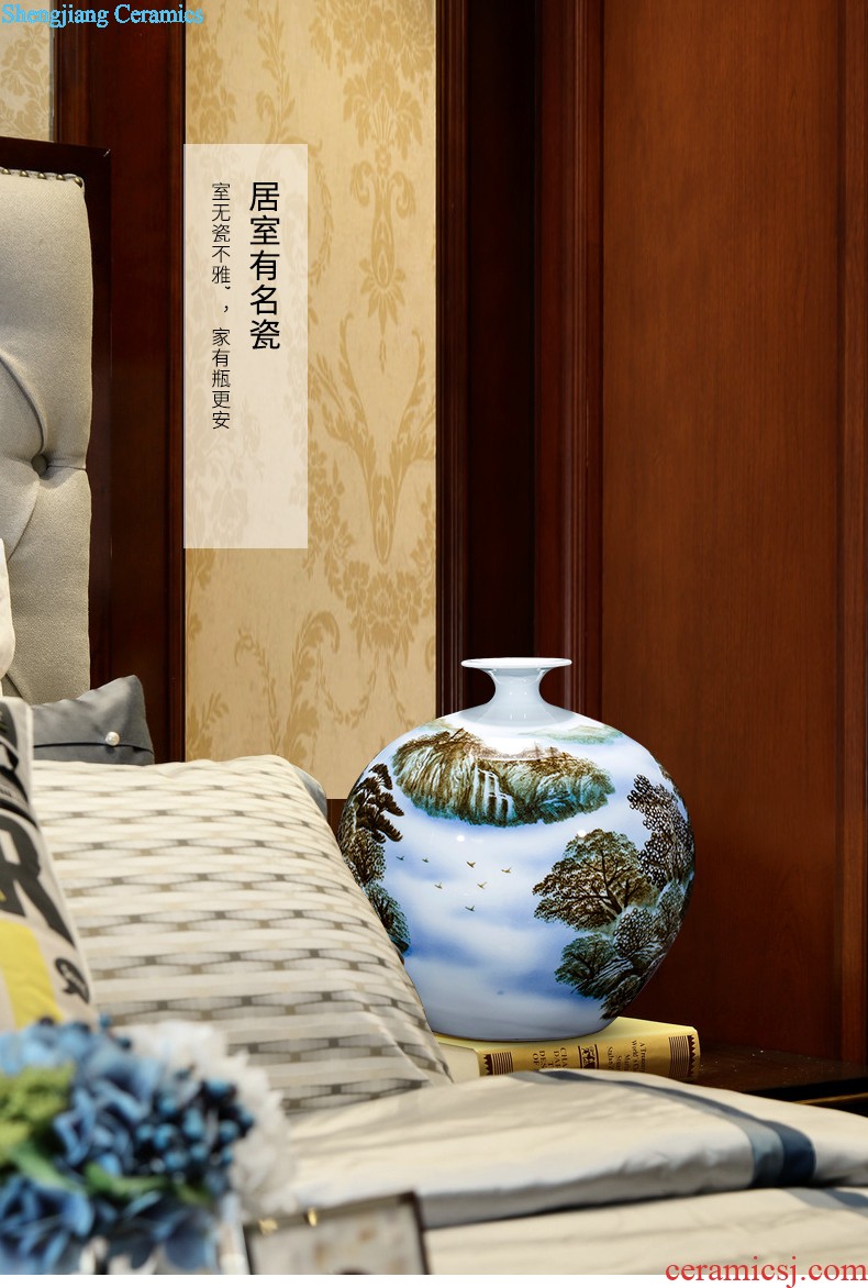 Jingdezhen ceramic hand-painted furnishing articles of large blue and white porcelain vase splendid sunvo sitting room adornment handicraft decoration