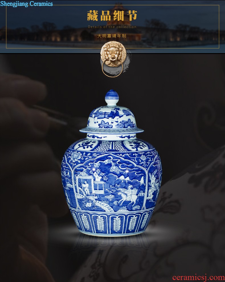 Jingdezhen ceramic hand-painted pastel vases, flower arranging furnishing articles Tong qu process household act the role ofing is tasted Chinese style the sitting room porch