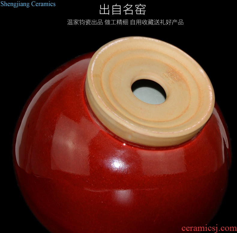 Jingdezhen ceramics China's large red vase Chinese style wedding wedding sitting room place home decorations