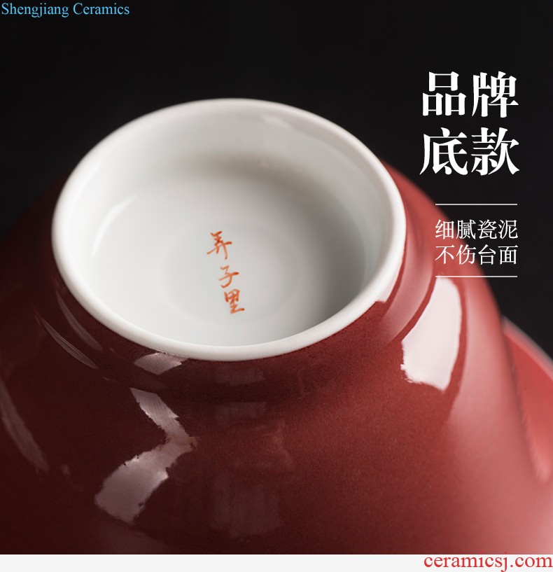 Them only three tureen suit jingdezhen ceramic cups thin body sample tea cup tea bowl glass cup gift box