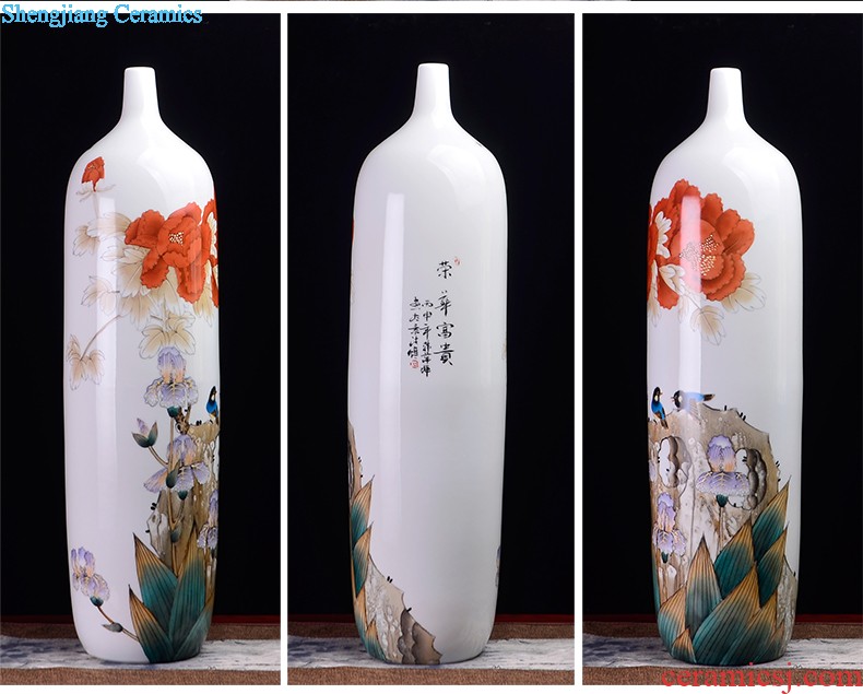 Master of jingdezhen ceramics hand-painted scenery of blue and white porcelain vase antique Chinese style classical sitting room adornment is placed