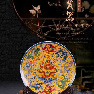 Jingdezhen ceramics sitting room of Chinese style household furnishing articles hand-painted five blessings vase flower arranging decorative arts and crafts