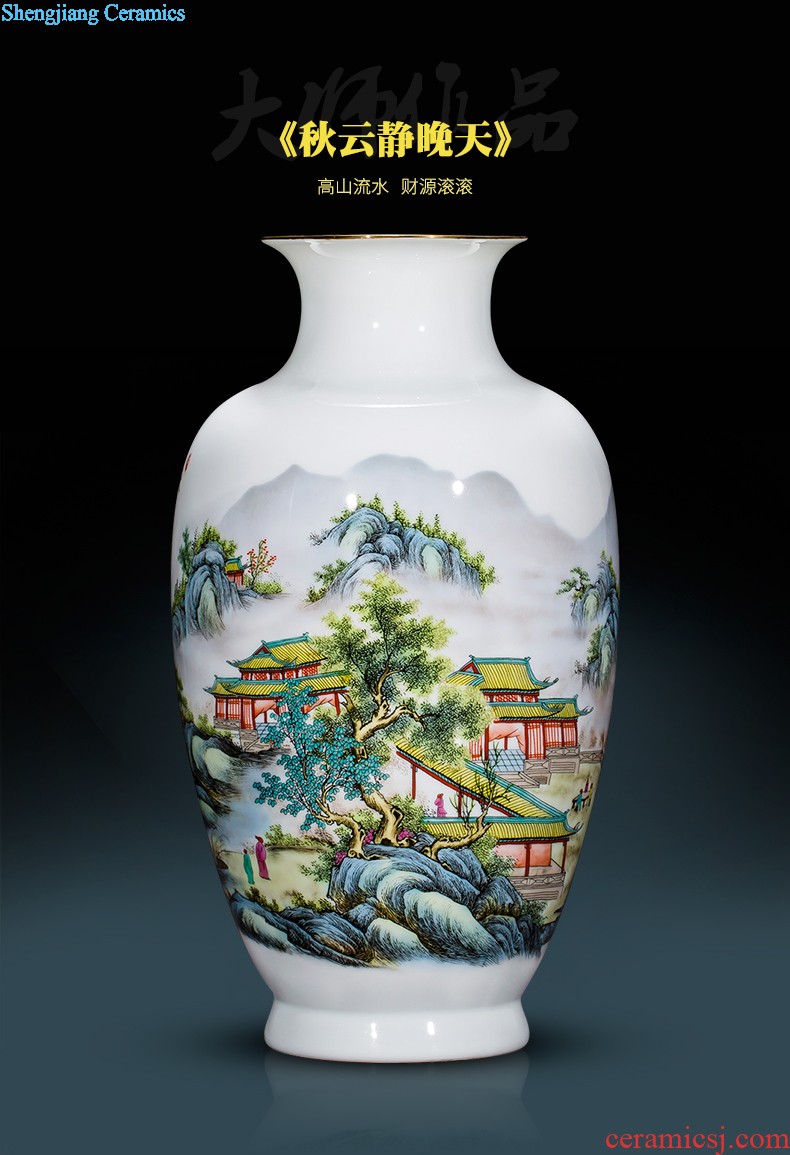 Jingdezhen ceramics vase landscape painting of flowers and flower arrangement sitting room place mesa home TV ark adornment ornament