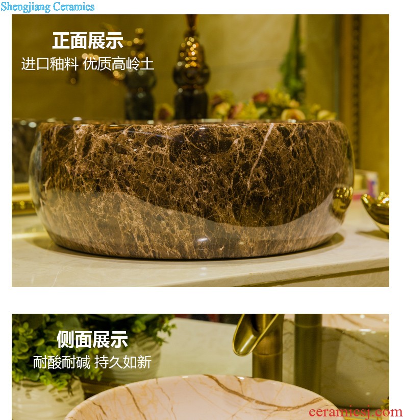 Koh larn, qi stage basin ceramic lavabo gold craft art basin Jin Jian lavatory elliptical European toilet