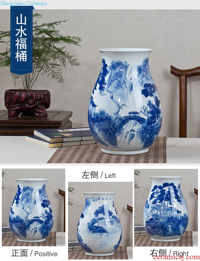 Jingdezhen porcelain of large vases, ceramic furnishing articles hand-painted new Chinese flower arranging large sitting room adornment ornament