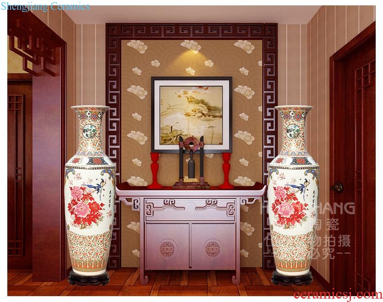 Hand-painted splendid was the French antique vase of blue and white porcelain of jingdezhen ceramics villa place large living room