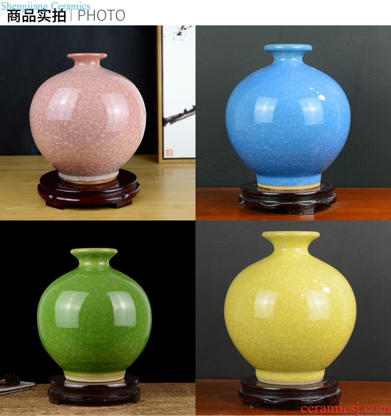 Jingdezhen ceramics longquan celadon vase furnishing articles home creative fashion handicrafts gourd sitting room adornment