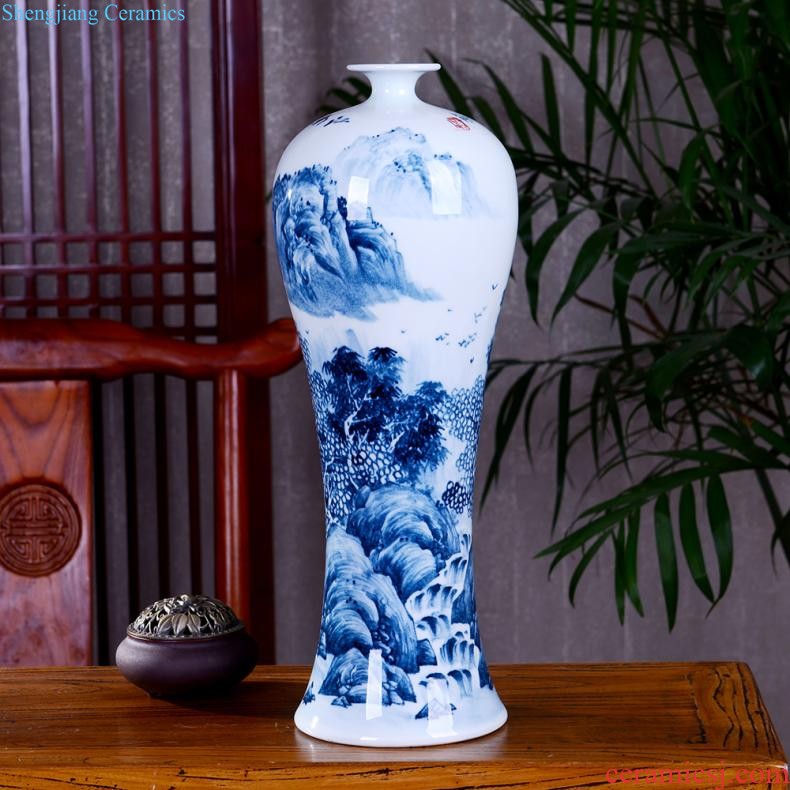 Jingdezhen ceramic creative furnishing articles jun porcelain kiln gourd vase contemporary household adornment wine sitting room decoration