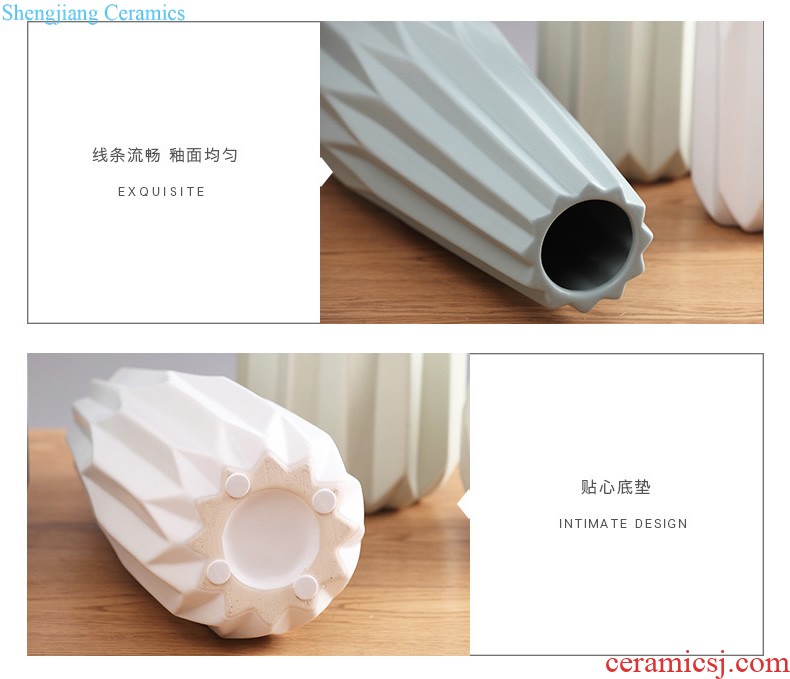 Jingdezhen ceramic modern new Chinese vase creative living room TV cabinet porch flower arranging home furnishing articles