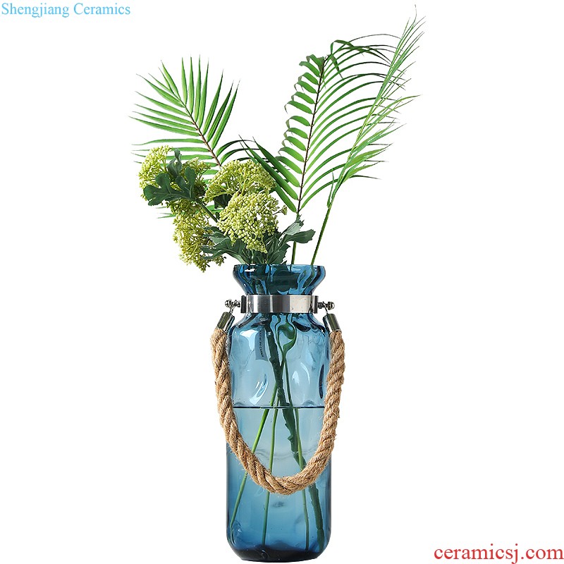 Contemporary and contracted ceramic vase furnishing articles sitting room flower arranging, creative water transfer printing vase household adornment furnishing articles