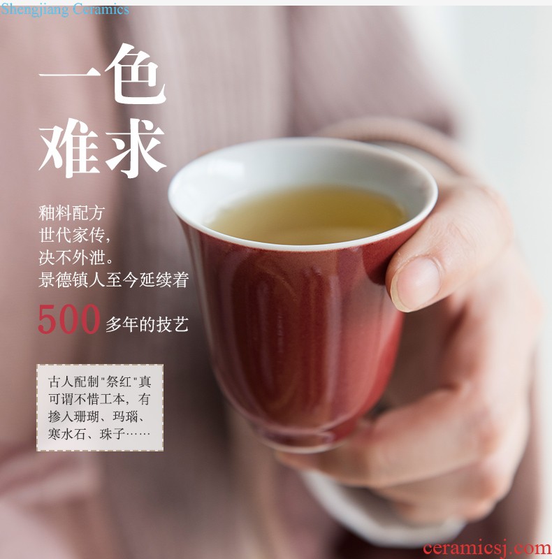 Them only three tureen suit jingdezhen ceramic cups thin body sample tea cup tea bowl glass cup gift box